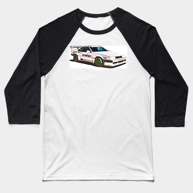 Formula 1 Drift racing white car sedan sports car race car Baseball T-Shirt by TriForceDesign